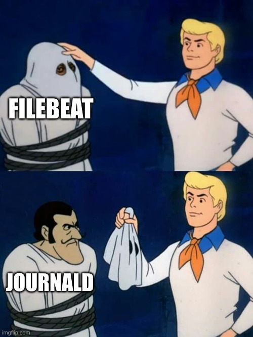 Scooby Doo “Mask” Meme with Filebeat and journald